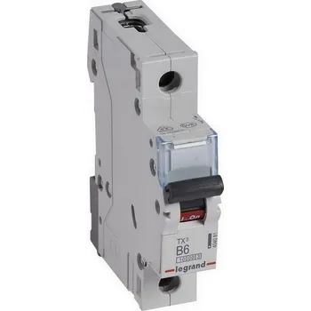 modulární přístroj a rozvaděč TX3 JISTIČ, 1 PÓLOVÝ, CHAR. B, 6A 10000A LEGRAND 404081