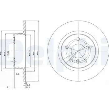 Brzdový kotouč Brzdový kotouč DELPHI BG3227C