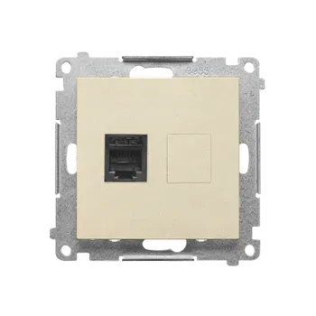 Elektrická zásuvka SIMON TF1.01/144 Zásuvka telefonní RJ12, 1 násobná (přístroj s krytem) bílá