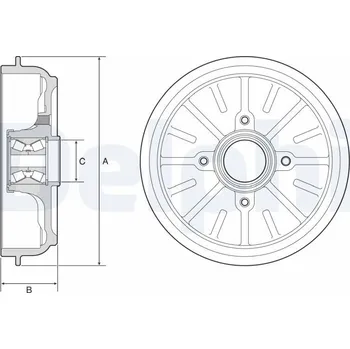 Brzdový buben Brzdový buben DELPHI BFR576