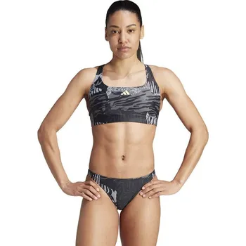 adidas Allover Graphic IB7697 černé/šedé Dámské plavky adidas Allover Graphic IB7697 černé/šedé