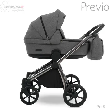Kočárek Dětský kočárek Camarelo Previo, Previo-5 Středně šedá