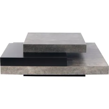 Konferenční stolek Černo-šedý konferenční stolek v dekoru kamene 90x90 cm Slate - TemaHome ID_150345
