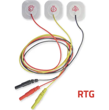 Měřič tělesných funkcí EKG elektrody s kabelem EK-1/23 RTG, netkaná textilie, hydrogel, kabel 50 cm, 23 x 23 mm, bal. - 3 ks, Sorimex