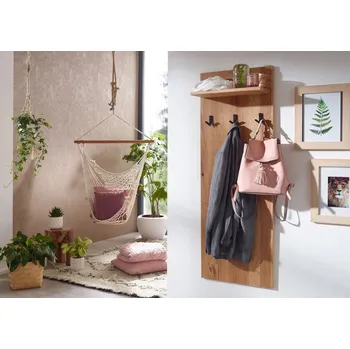 Předsíňová stěna TIROL Vešák 50x140 cm, přírodní, dub