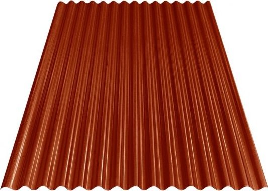 BRAVO vlnitý plech S18 - RAL 3009 červená terakota 0,5x1102x3000 mm