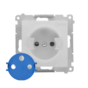 Elektrická zásuvka SIMON TGD1ZP/143 Kryt zásuvky DATA bílá