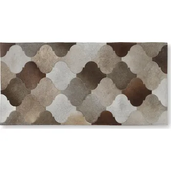 Dekorativní polštářek Wooline Předložka ze srsti skotu 80 x 140 cm, ornamenty