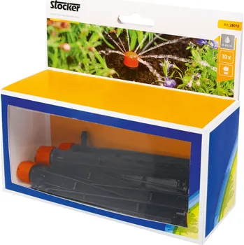Hadicová spojka Kapkovač nast., zapich.s 8mi otvory 0-40l/h -pro sadu pr. 4-6 mm (10 ks) Stocker