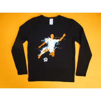 Arex, ČR Chlapecké tričko dlouhý rukáv fotbalista 2 Barva: černá, Velikost: 140