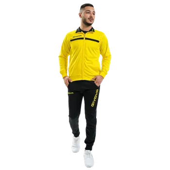 tepláková souprava givova One Full Zip žlutá/černá 0710 XS