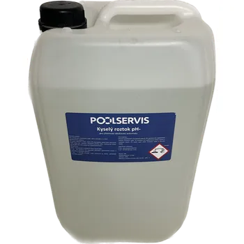 Bazénová chemie Poolservis Ph mínus 20L - tekuté - pro použítí v chemických automatech Doprava: Pouze osobní odběr Pardubice