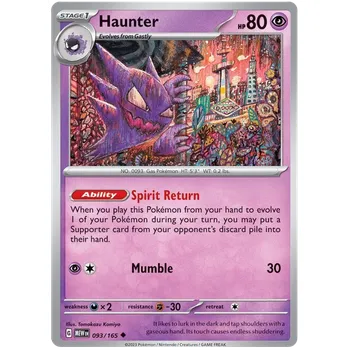Karetní hra Pokémon TCG Haunter 093/165