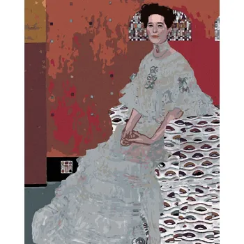 Hračka Diamondi Diamantové malování - PORTRÉT FRITZA RIEDLEROVÉ (G. KLIMT) Rozměr: 40x50 cm, Rámování: bez rámu a bez vypnutí plátna