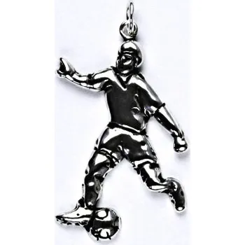 Přívěsek Stříbrný přívěsek fotbalista - P255 (Stříbrný sportovní přívěsek fotbal)