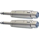 Stagg AC-XFPMH, redukce Jack 6,3 mm zástrčka mono - XLR zásuvka, 2ks
