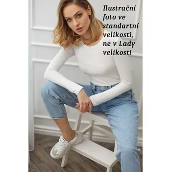 Dámské tričko Triko dlouhý rukáv "U" výstřih Latynka 6031/6032 LADY: červená, velikost: 44