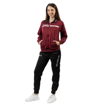 tepláková souprava givova One Full Zip vínová/černá 0810 L