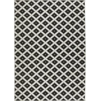 Koberec Hans Home Kusový koberec Twin-Wendeteppiche 103124 schwarz creme – na ven i na doma - 80x150