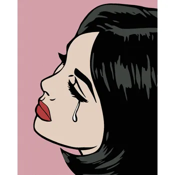 Hračka Diamondi Diamantové malování - SMUTNÁ ČERNOVLÁSKA Rozměr: 40x50 cm, Rámování: bez rámu a bez vypnutí plátna