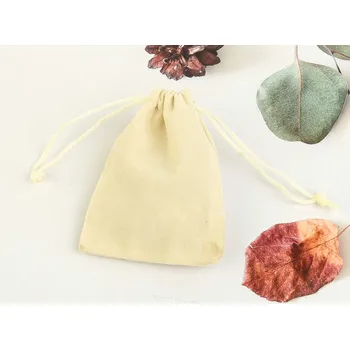 Dárková krabička Sametový dárkový sáček přírodní 9 x 7,5cm