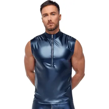 Pánské erotické prádlo NEK Matte Look Shirt 2161680 Dark Metallic Blue Velikost M