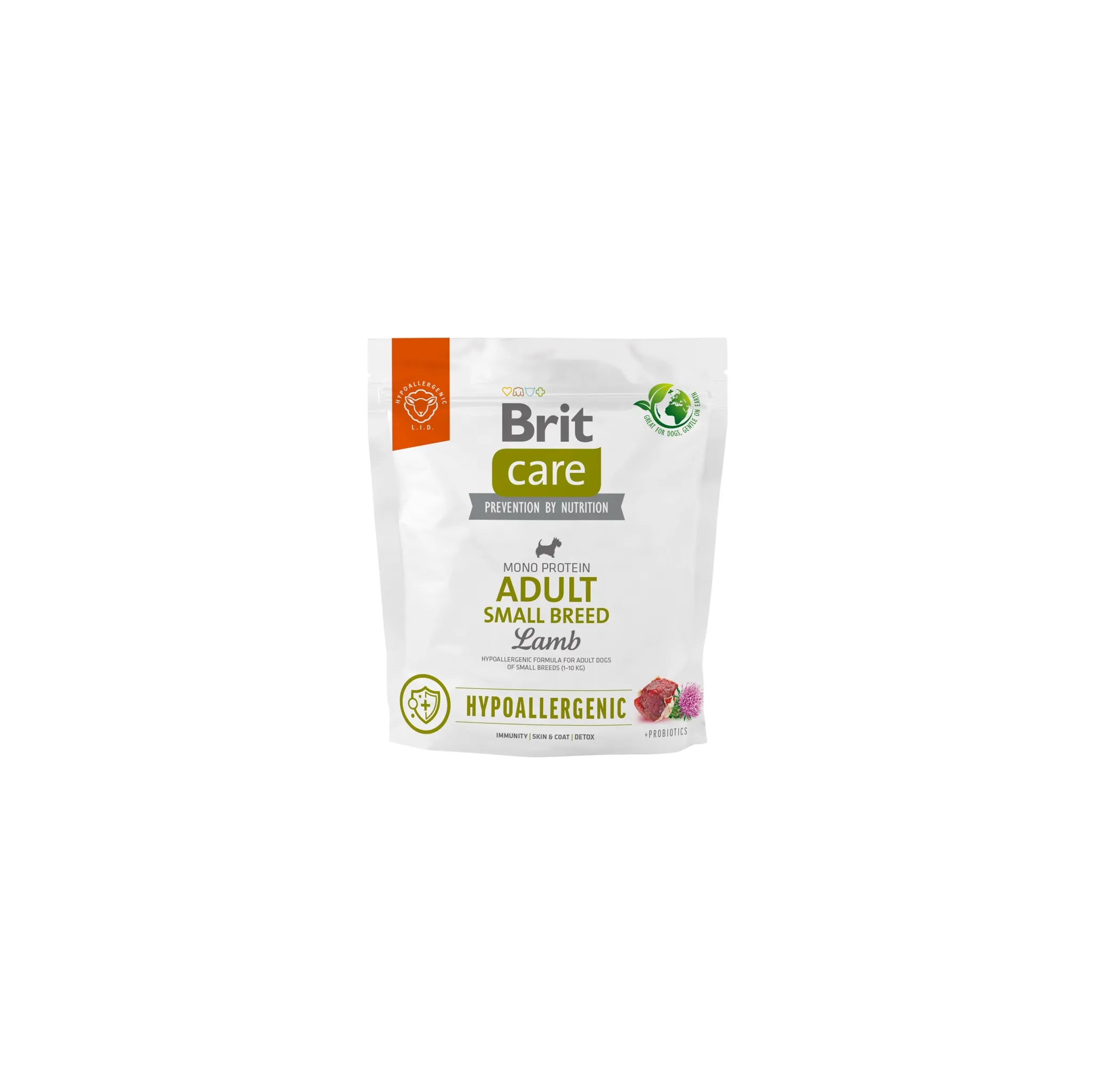 Fotografie 1 - Krmivo pro psa Brit Care Dog Hypoallergenic Adult Small Breed Lamb/Rice 1 kg