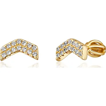 Náušnice Zlatnictví Helios Stříbrné náušnice pecky - zlacené