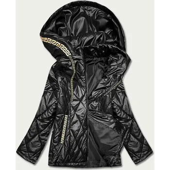 Dámská cargo bunda Černá bunda pro ženy s ozdobným lemováním S01 SWEST, odstíny černé 46 i392_21516-R