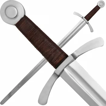 Replika zbraně Deepeka Křižácký meč s kotoučovou hlavicí a pochvou, třída C