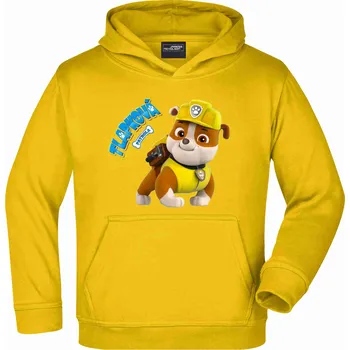 Dívčí mikina Mikina s kapucí Rubble Tlapková Patrola Barva: Žlutá, Velikost: 122/128 - 7/8let