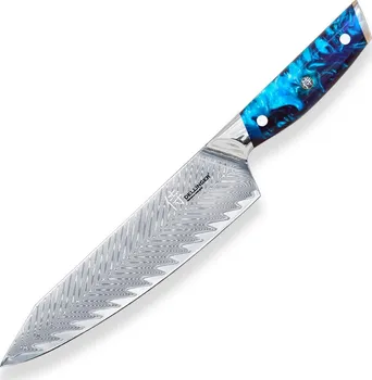 Kuchyňský nůž Dellinger Blue Chef Kiritsuke K-H164 205 mm modrý