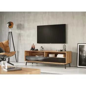 Televizní stolek Dubový TV stolek Modern Loft 2 - 160 cm