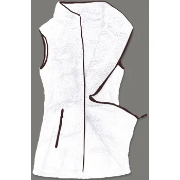 Dámská vesta Bílá dámská plyšová vesta TK4 J.STYLE, odstíny bílé S (36) i392_21367-46