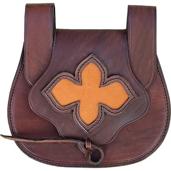 Ledvinka Špulák Kožená brašna zdobená kytkou