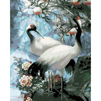 Hračka Diamondi Diamantové malování - BÍLÝ JEŘÁB Rozměr: 40x50 cm, Rámování: bez rámu a bez vypnutí plátna