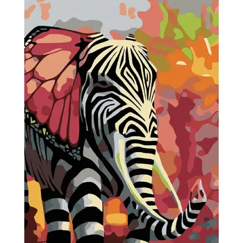 Hračka Diamondi Diamantové malování - ZDOBENÝ SLON Rozměr: 40x50 cm, Rámování: bez rámu a bez vypnutí plátna