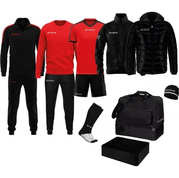 set sportovního oblečení givova Revolution červená/černá 1210 XL