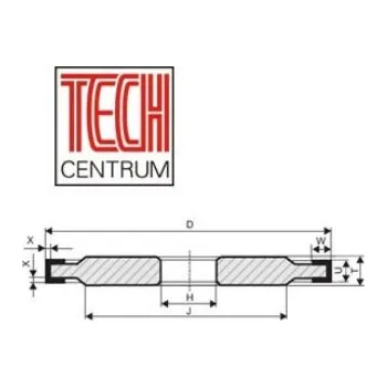 Brusný kotouč DIA kotouč 14U1 150x10/2x20 K100 D107 chladit ANO i NE pryskyřice