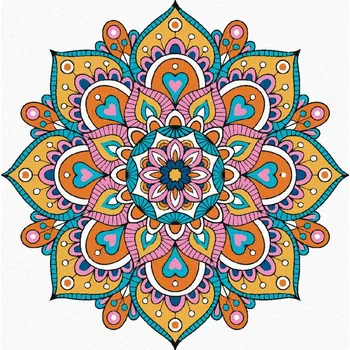 Hračka Diamondi Diamantové malování - MANDALA III Rozměr: 40x50 cm, Rámování: bez rámu a bez vypnutí plátna