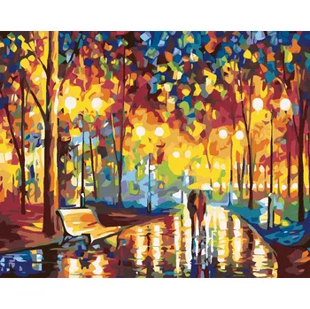 Diamondi Diamantové malování - V DEŠTI Rozměr: 40x50 cm, Rámování: bez rámu a bez vypnutí plátna