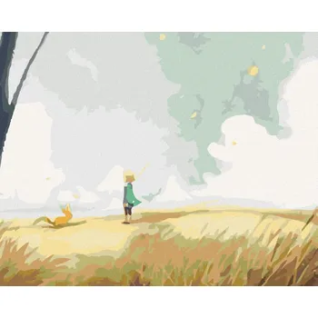 Hračka Diamondi Diamantové malování - MALÝ PRINC NA PLÁNI Rozměr: 40x50 cm, Rámování: bez rámu a bez vypnutí plátna