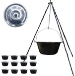 Smaltovaný kotlík 10 l poklice +…