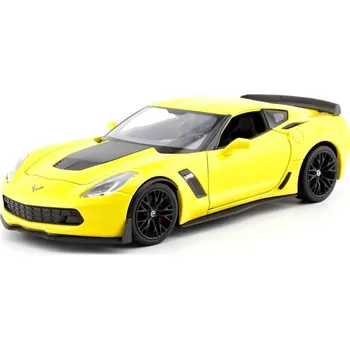 Kovový model Chevrolet Corvette Z06 2017 žlutý 1:24