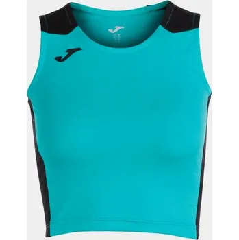 Dámské tričko Dámský/Dívčí sportovní top JOMA RECORD II TOP TURQUOISE BLACK Velikost: L, Barva: TURQUOISE
