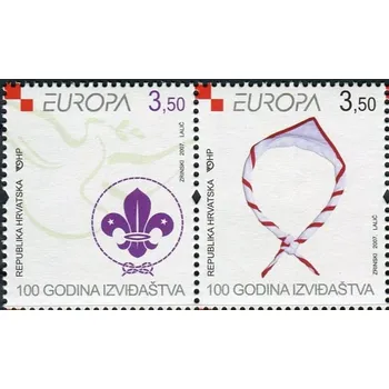 Poštovní známka (2007) MiNr. 805 - 806 **- Chorvatsko - 2-bl - Europa: Skaut