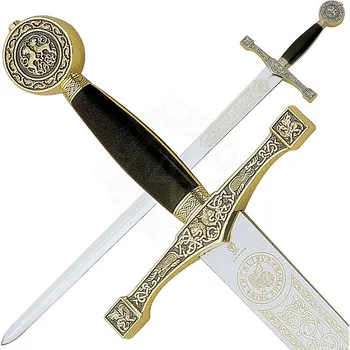 Replika zbraně Marto Zlatý meč Excalibur – Luxusní dekorativní replika