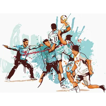 Hračka Diamondi Diamantové malování - HÁZENÁ Rozměr: 40x50 cm, Rámování: bez rámu a bez vypnutí plátna