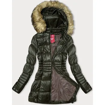 Dámská prošívaná bunda v army barvě pro přechodné období (2M-052) odstíny zelené XXL (44)