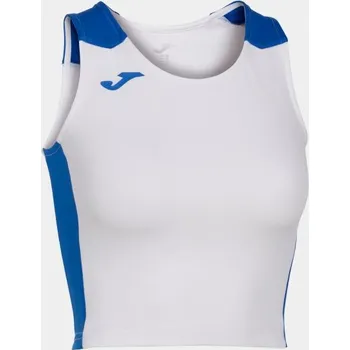 Dámský/Dívčí sportovní top JOMA RECORD II TOP WHITE ROYAL Velikost: XL, Barva: WHITE-ROYAL